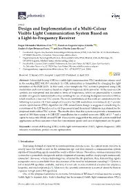 Design and Implementation of a Multi-Colour Visible Light Communication System Based on a Light-To-Frequency Receiver