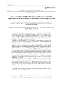 ERN1 Knockdown Modifies the Impact of Glucose and Glutamine Deprivations on the Expression of EDN1 and Its Receptors in Glioma Cells