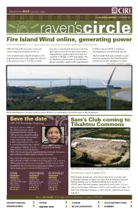 Fire Island Wind Online, Generating Power Wind Farm Expected to Cut Chugach Natural Gas Consumption for Power Generation 0.5 BCF Annually
