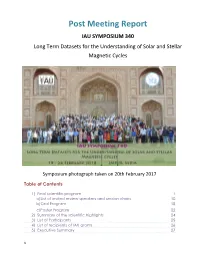 Post Meeting Report IAU SYMPOSIUM 340 Long Term Datasets for the Understanding of Solar and Stellar Magnetic Cycles