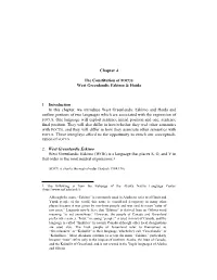 West Greenlandic Eskimo & Haida 1. Introduction in This Chapter, We