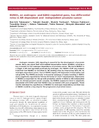 And EZH2-Regulated Gene, Has Differential Roles in AR-Dependent and -Independent Prostate Cancer