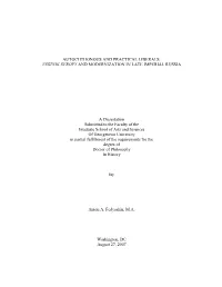 Autochthonous and Practical Liberals: Vestnik Evropy and Modernization in Late Imperial Russia