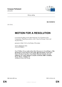 En En Motion for a Resolution