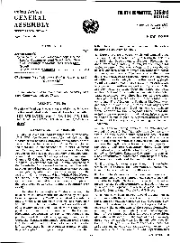 General Assembly Resolution Were Reserved for the Europeans Alone