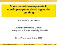 Some Recent Developments in Non-Supersymmetric String Model Building