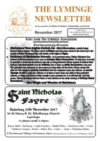 THE LYMINGE NEWSLETTER for the Communities of LYMINGE, ETCHINGHILL, RHODES MINNIS and POSTLING