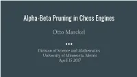 Alpha-Beta Pruning in Chess Engines