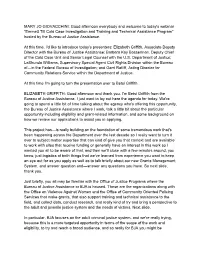 Emmett Till Cold Case Investigation and Training and Technical Assistance Program” Hosted by the Bureau of Justice Assistance