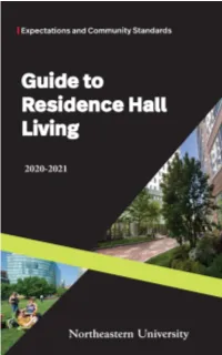 Guide to Residence Hall Living, and Code of Student Conduct