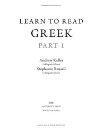 Learn to Read Part 1