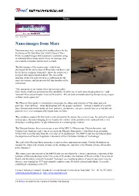 Nano-Images from Mars