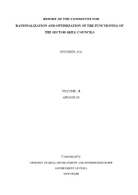 Report of the Committee for Rationalization And