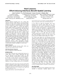 Hard Lessons: Effort-Inducing Interfaces Benefit Spatial Learning