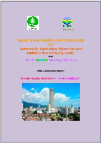 MANCID and INWEPF JOINT SYMPOSIUM on 'Sustainable