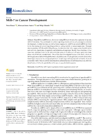 Mir-7 in Cancer Development