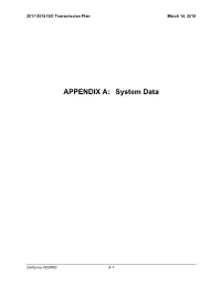 APPENDIX A: System Data