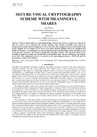 Secure Visual Cryptography Scheme with Meaningful