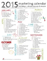 2015 Calendar