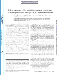 And LPA 3-Mediated Recruitment of Leukocytes In