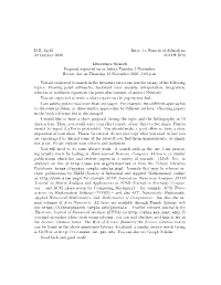 D.B. Szyld Intro. to Numerical Alanalysis 22 October 2020 MATH 5043