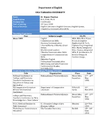 Dr. Nipam Chauhan Qualification M.A., B.Ed., Ph