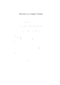 Functions of a Complex Variable (+ Problems )