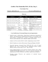 Geoffrey Thor Desmoulin, Ph.D., R. Kin., Eng. L
