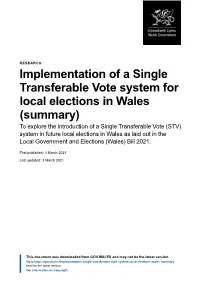 Implementation of a Single Transferable Vote System for Local