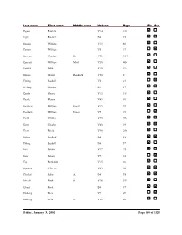 Last Name First Name Middle Name Volume Page Fir Sec Eagan Patrick V14 330
