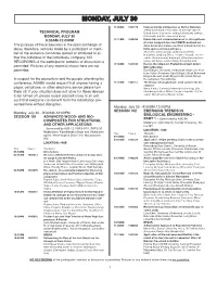 Technical Program