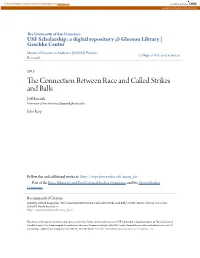 The Connection Between Race and Called Strikes and Balls