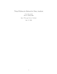 Using Python for Interactive Data Analysis