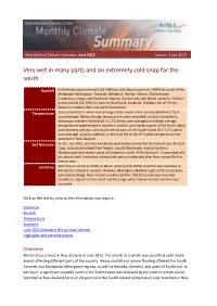 Very Wet in Many Parts and an Extremely Cold Snap for the South