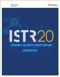 2015 Internet Security Threat Report, Volume 20