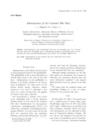Aderomyoma of the Common Bile Duct --Report of a Case