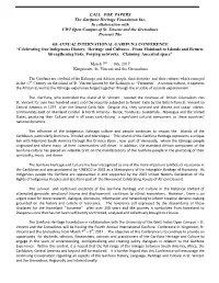 CALL for PAPERS the Garifuna Heritage Foundation Inc. in Collaboration with UWI Open Campus of St