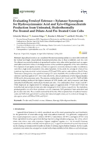 Evaluating Feruloyl Esterase—Xylanase Synergism For