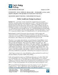 Heller Would Oust Ensign in Primary