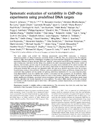Systematic Evaluation of Variability in Chip-Chip Experiments Using Predefined DNA Targets