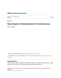 The Antitrust Issues