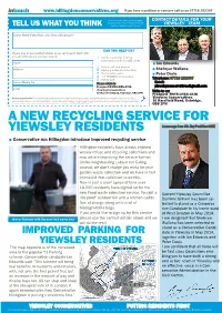 A NEW RECYCLING SERVICE for YIEWSLEY RESIDENTS a Message from Cllr