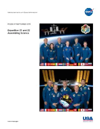 Expedition 21 and 22 Assembling Science