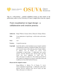 From Visualization to Legal Design : a Collaborative and Creative Process