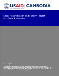 Local Administration and Reform Project Mid-Term Evaluation