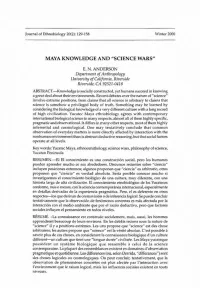 Maya Knowledge and "Science Wars"