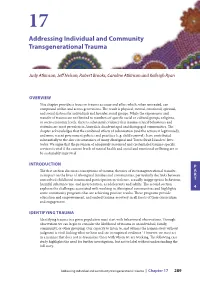 Addressing Individual and Community Transgenerational Trauma