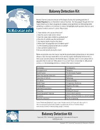 Baloney Detection Kit