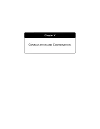 Consultation and Coordination Process ...;
