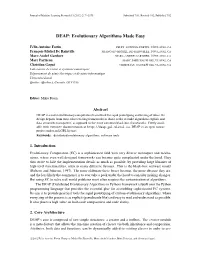 DEAP: Evolutionary Algorithms Made Easy